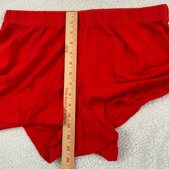 Cacique PJ Pajama Set Cami Top And Short Size 14/16 Red White 100% Cotton Knit - Picture 8 of 15